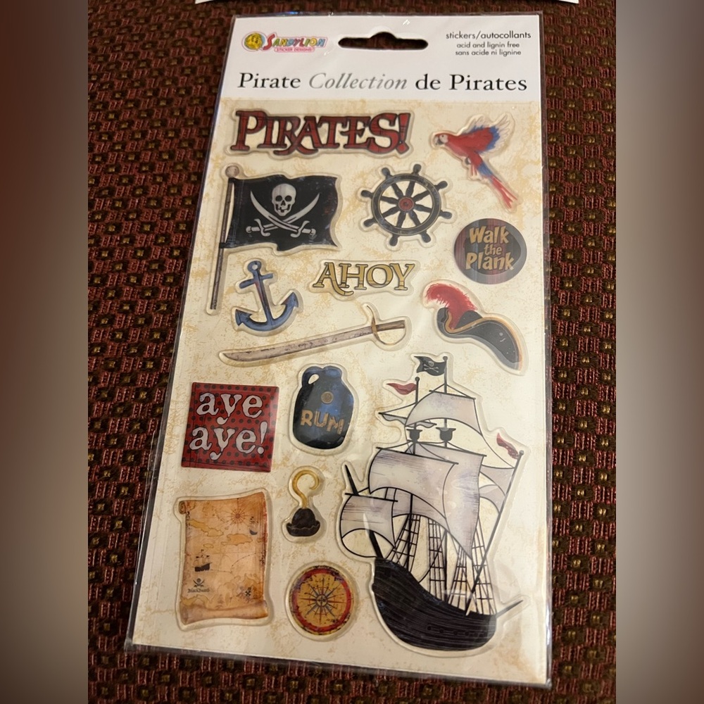 Pirate Assorted Scrapbook Stickers - Picture 3 of 7
